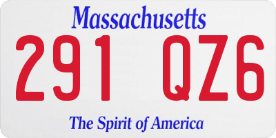 MA license plate 291QZ6