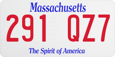 MA license plate 291QZ7