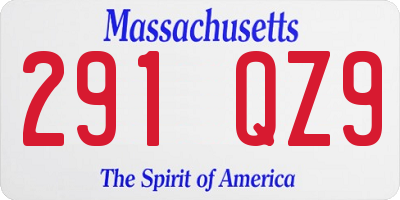 MA license plate 291QZ9