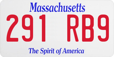 MA license plate 291RB9
