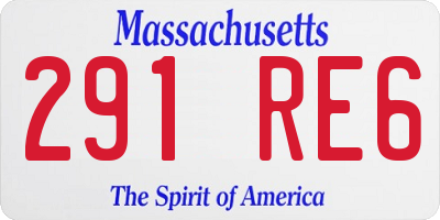 MA license plate 291RE6