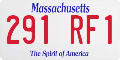 MA license plate 291RF1