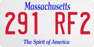 MA license plate 291RF2