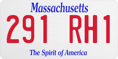 MA license plate 291RH1