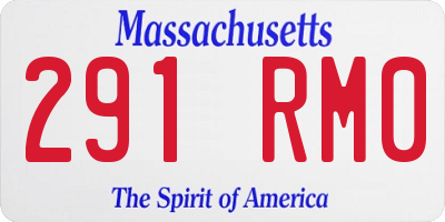 MA license plate 291RM0