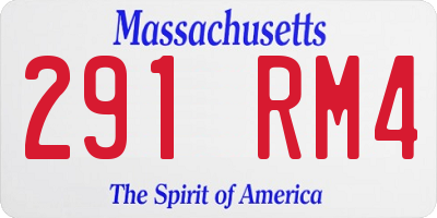 MA license plate 291RM4