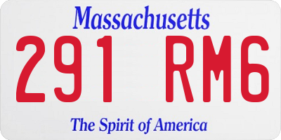 MA license plate 291RM6