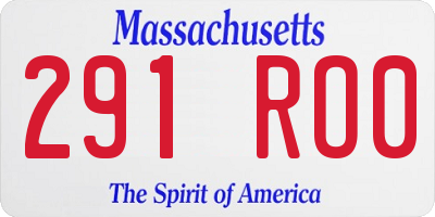 MA license plate 291RO0