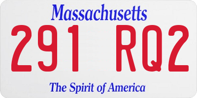 MA license plate 291RQ2