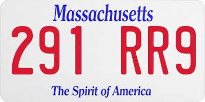 MA license plate 291RR9