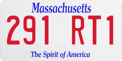 MA license plate 291RT1