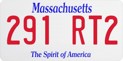 MA license plate 291RT2