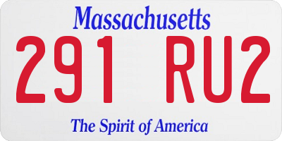 MA license plate 291RU2