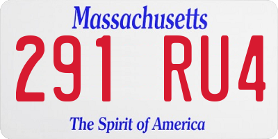 MA license plate 291RU4