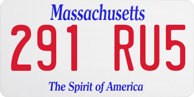 MA license plate 291RU5