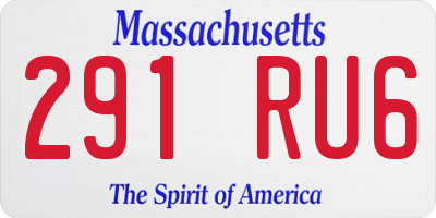 MA license plate 291RU6