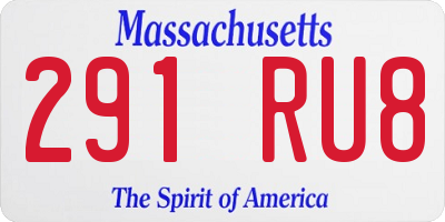 MA license plate 291RU8