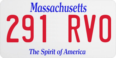 MA license plate 291RV0