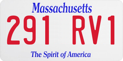 MA license plate 291RV1