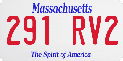 MA license plate 291RV2