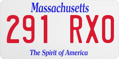 MA license plate 291RX0