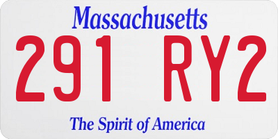 MA license plate 291RY2