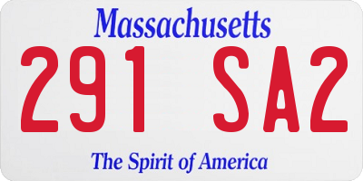 MA license plate 291SA2