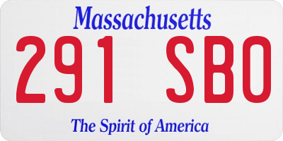 MA license plate 291SB0
