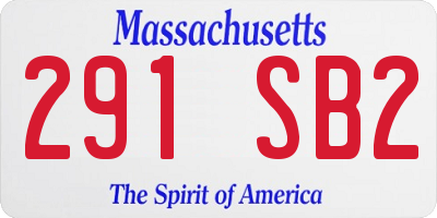 MA license plate 291SB2