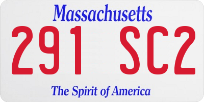 MA license plate 291SC2
