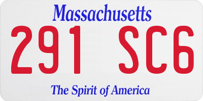 MA license plate 291SC6