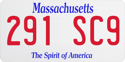 MA license plate 291SC9