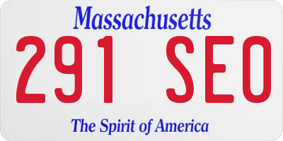 MA license plate 291SE0