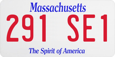 MA license plate 291SE1