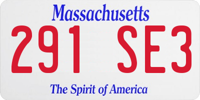MA license plate 291SE3