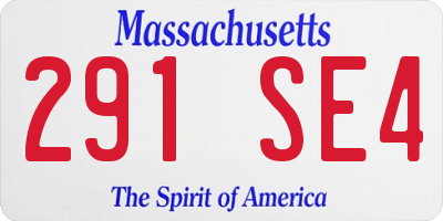 MA license plate 291SE4