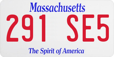 MA license plate 291SE5