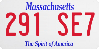 MA license plate 291SE7