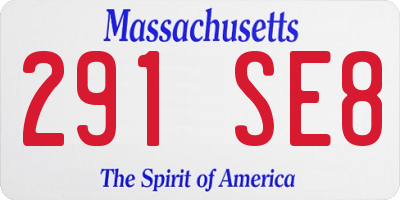 MA license plate 291SE8