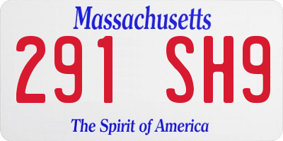 MA license plate 291SH9