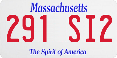 MA license plate 291SI2