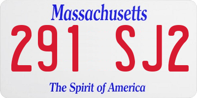MA license plate 291SJ2