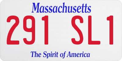 MA license plate 291SL1
