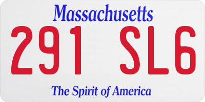 MA license plate 291SL6