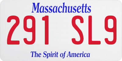 MA license plate 291SL9