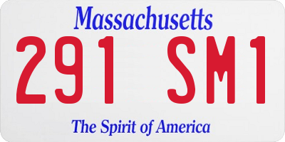MA license plate 291SM1