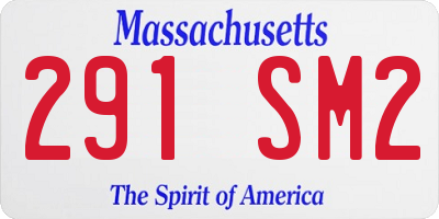 MA license plate 291SM2