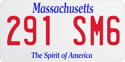 MA license plate 291SM6