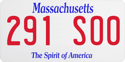 MA license plate 291SO0