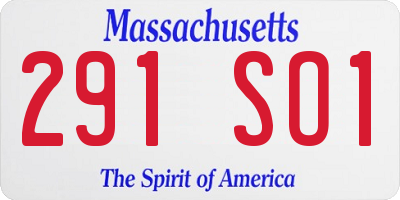 MA license plate 291SO1